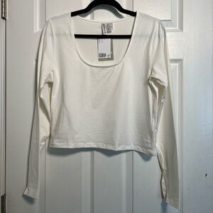 NWT H&M Cotton Scoop Neck Top